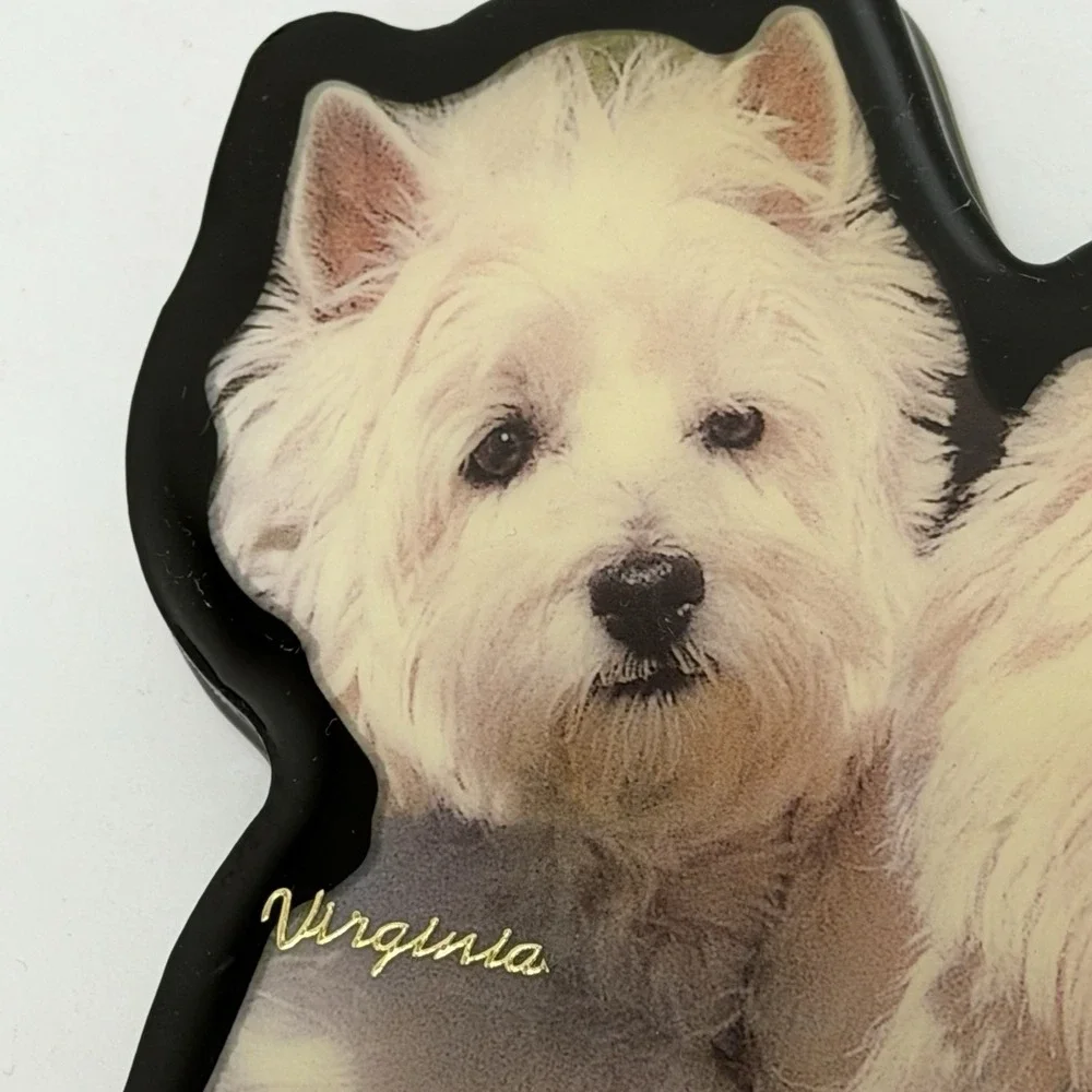Vintage‎ Wall Mounted Key/Leash Hook Westie Dog Puppy Virginia Souvenir Plaque